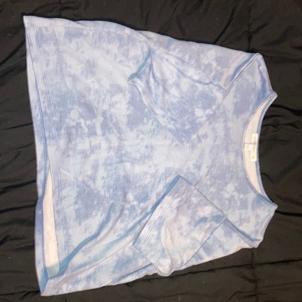 blue tye dye crop top